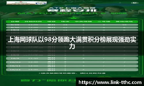 上海网球队以98分领跑大满贯积分榜展现强劲实力